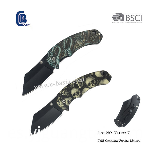 Navaja de bolsillo Camo, Cuchillo para acampar al aire libre, Cuchillo plegable